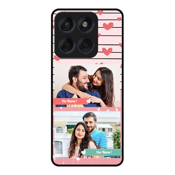 Edge 60 Fusion Custom Glass Phone Case - Photo With Heart Design