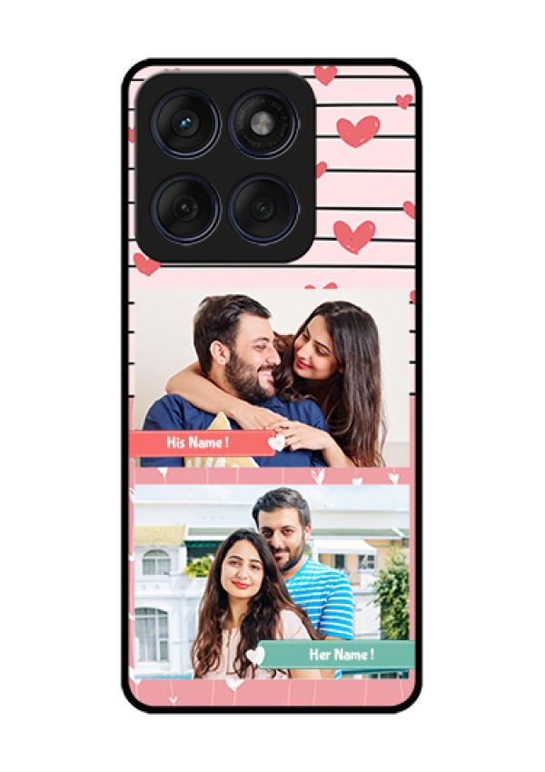 Edge 60 Fusion Custom Glass Phone Case - Photo With Heart Design
