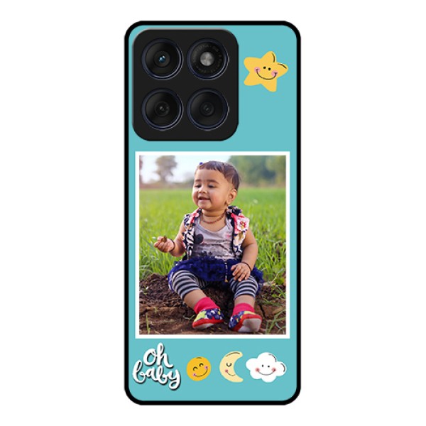 Edge 60 Fusion Custom Glass Phone Case - Smiley Kids Stars Design Edge 60 Fusion Custom Glass Phone Case - Smiley Kids Stars Design