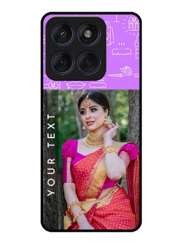 Custom Edge 60 Fusion Custom Glass Phone Case - Birthday Icons Design