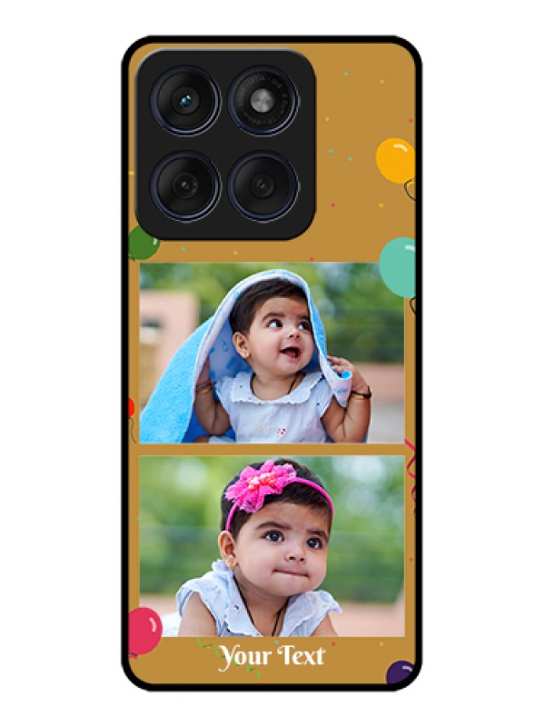 Custom Edge 60 Fusion Custom Glass Phone Case - Image Holder With Birthday Celebrations Design