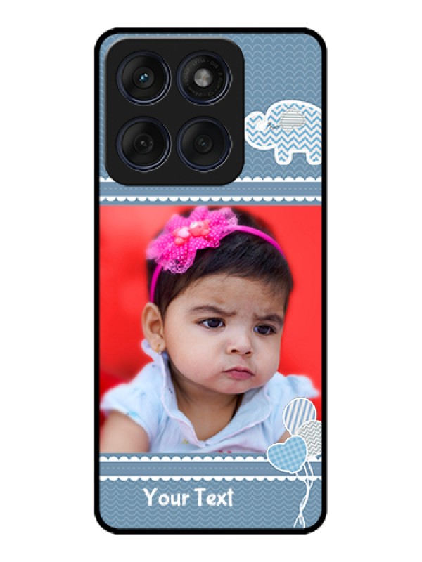 Custom Edge 60 Fusion Custom Glass Phone Case - With Kids Pattern Design
