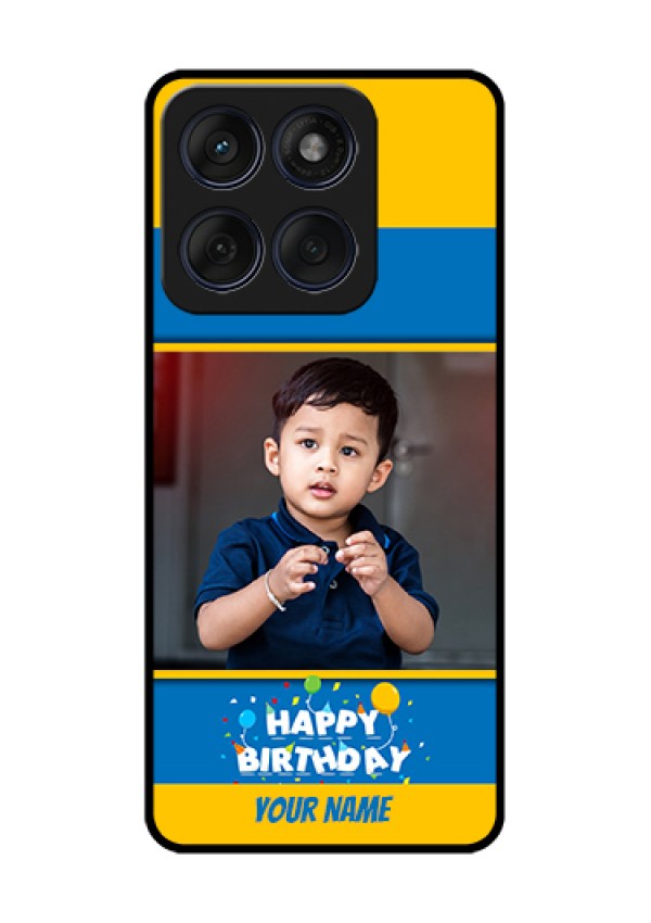 Edge 60 Fusion Custom Glass Phone Case - Birthday Wishes Design