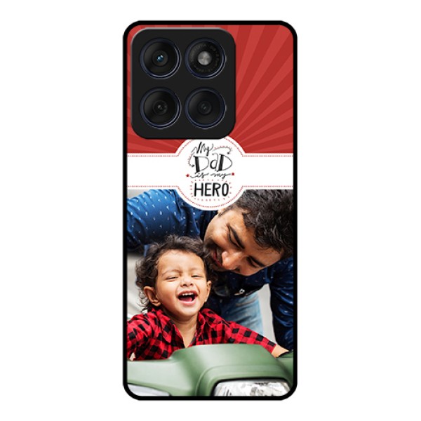 Edge 60 Fusion Custom Glass Phone Case - My Dad Hero Design