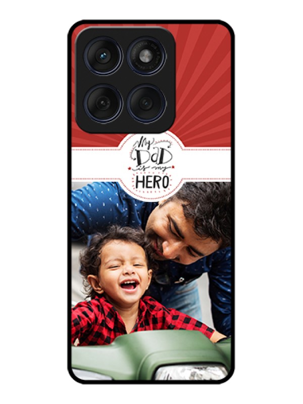 Custom Edge 60 Fusion Custom Glass Phone Case - My Dad Hero Design