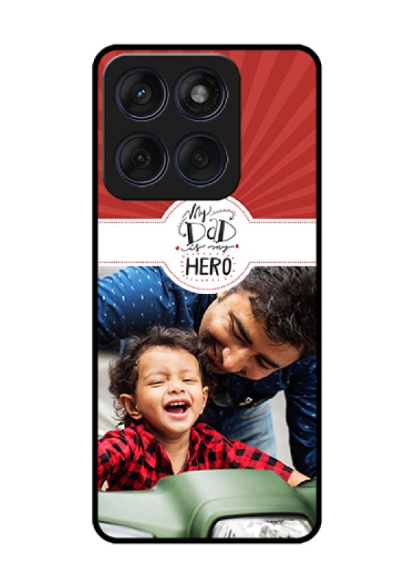 Edge 60 Fusion Custom Glass Phone Case - My Dad Hero Design