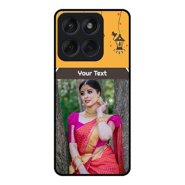 Edge 60 Fusion Custom Glass Phone Case - With Family Picture And Icons