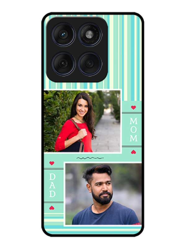 Custom Edge 60 Fusion Custom Glass Phone Case - Mom & Dad Pic Design