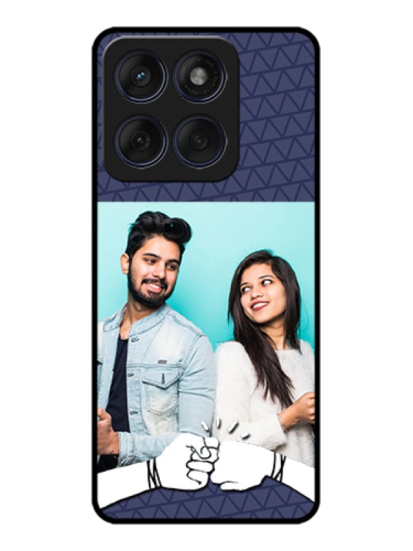 Custom Edge 60 Fusion Custom Glass Phone Case - With Best Friends Design