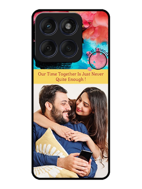 Custom Edge 60 Fusion Custom Glass Phone Case - Quote With Acrylic Painting Design