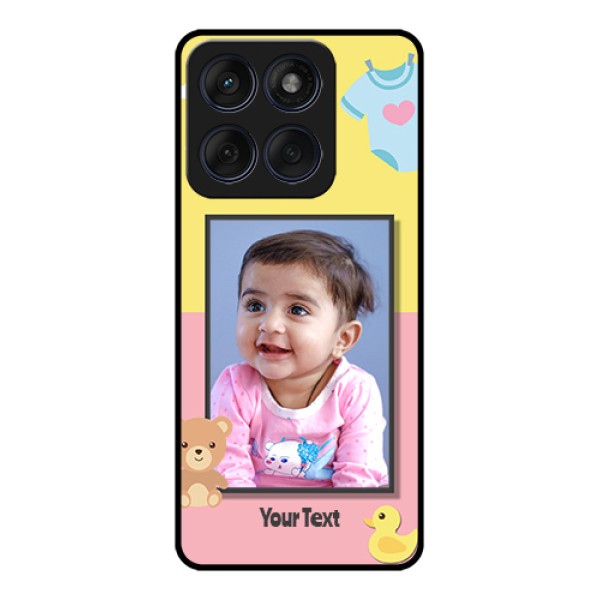 Edge 60 Fusion Custom Glass Phone Case - Kids 2 Color Design