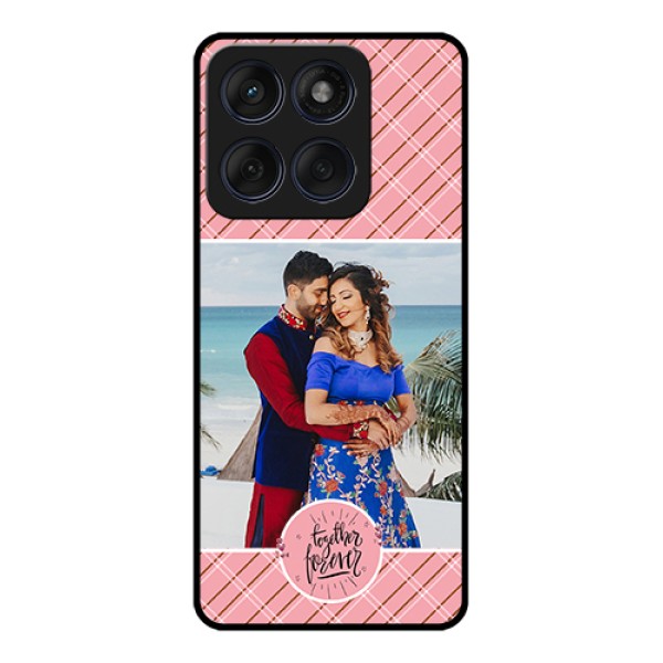 Edge 60 Fusion Custom Glass Phone Case - Together Forever Design