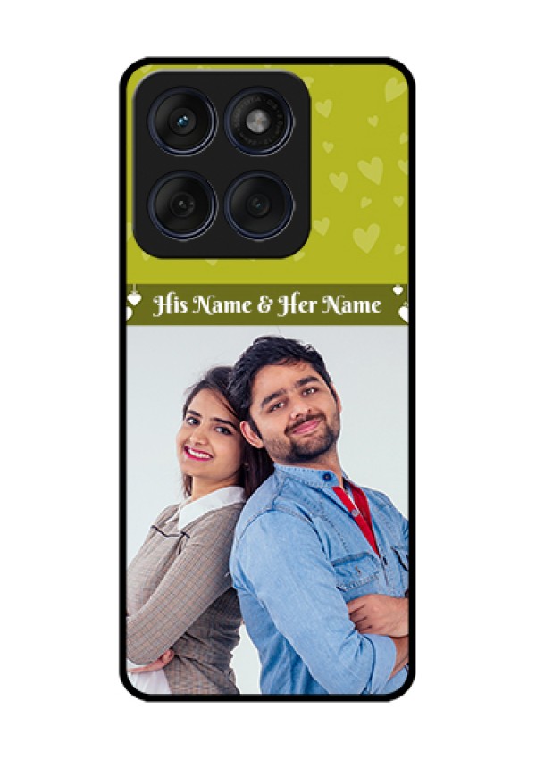 Edge 60 Fusion Custom Glass Phone Case - You & Me Heart Design