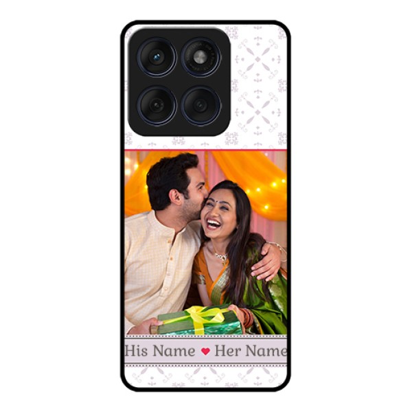 Edge 60 Fusion Custom Glass Phone Case - With Photo And Ethnic Design Edge 60 Fusion Custom Glass Phone Case - With Photo And Ethnic Design