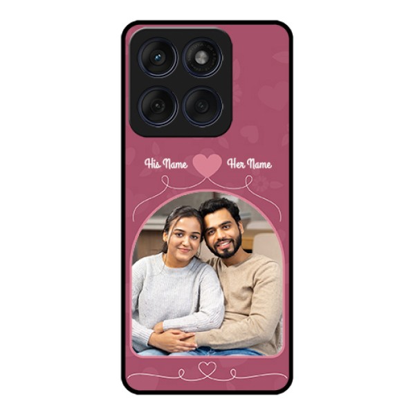 Edge 60 Fusion Custom Glass Phone Case - Love Floral Design Edge 60 Fusion Custom Glass Phone Case - Love Floral Design