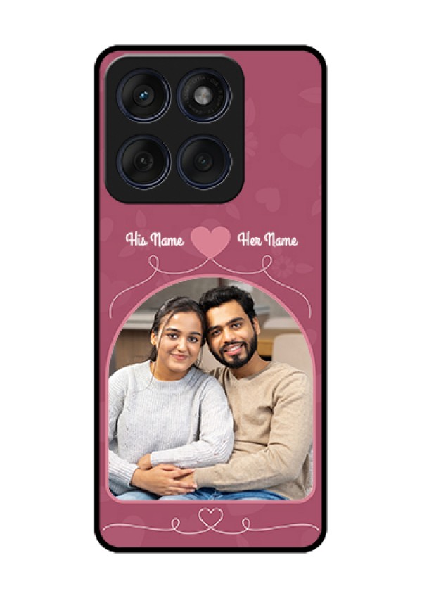 Edge 60 Fusion Custom Glass Phone Case - Love Floral Design