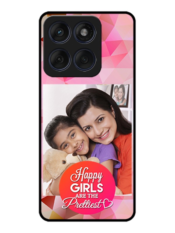 Custom Edge 60 Fusion Custom Glass Phone Case - Abstract Triangle Design