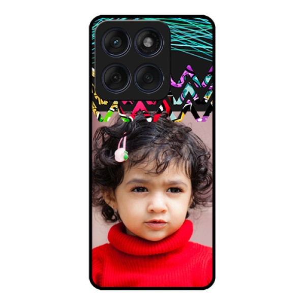 Edge 60 Fusion Custom Glass Phone Case - Neon Abstract Design