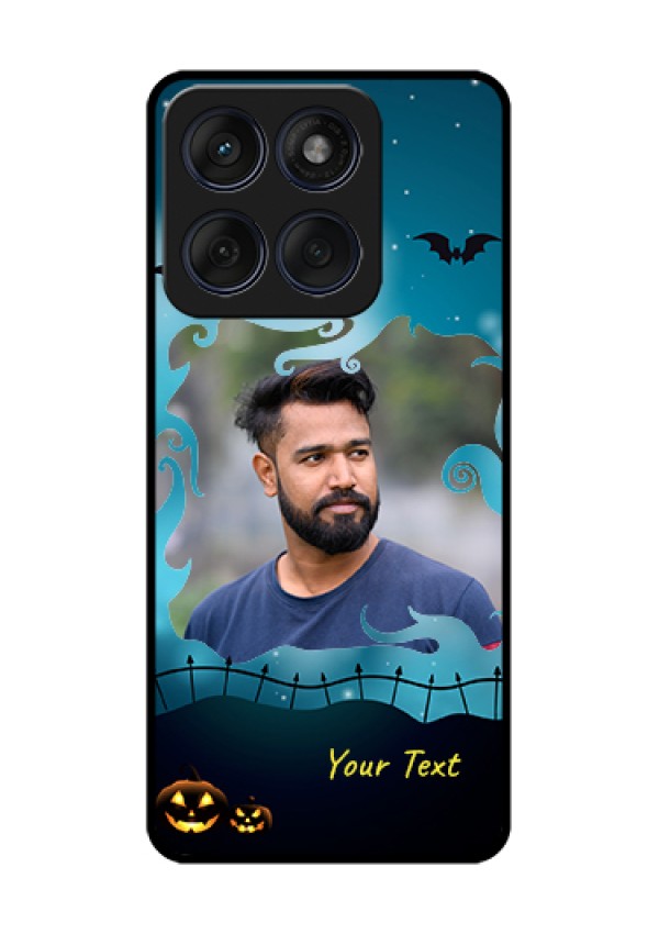 Edge 60 Fusion Custom Glass Phone Case - Halloween Frame Design
