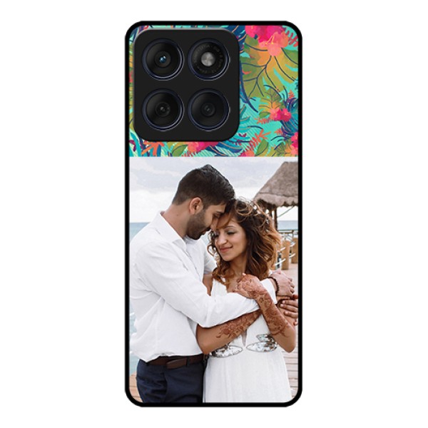 Edge 60 Fusion Custom Glass Phone Case - Watercolor Floral Design