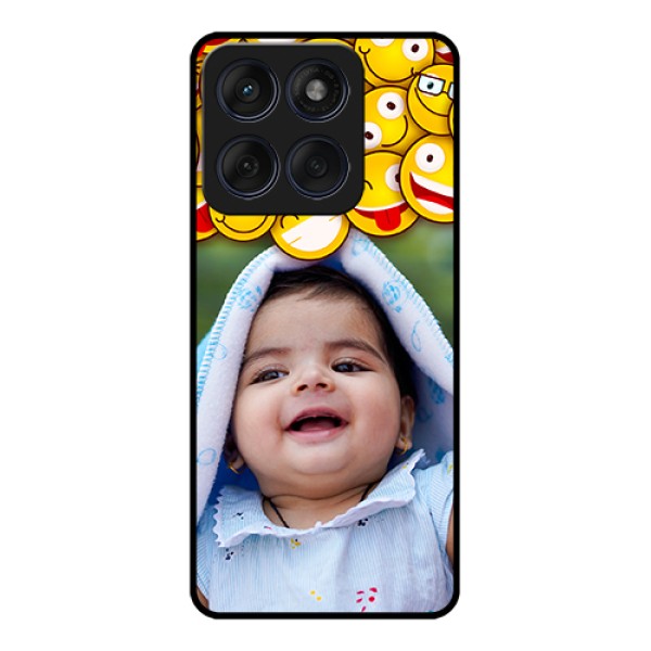 Edge 60 Fusion Custom Glass Phone Case - With Smiley Emoji Design Edge 60 Fusion Custom Glass Phone Case - With Smiley Emoji Design