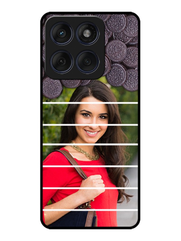 Custom Edge 60 Fusion Custom Glass Phone Case - With Oreo Biscuit Design
