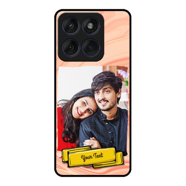 Edge 60 Fusion Custom Glass Phone Case - Marble Texture Design