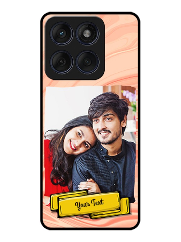 Custom Edge 60 Fusion Custom Glass Phone Case - Marble Texture Design