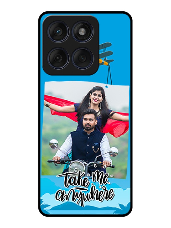 Custom Edge 60 Fusion Custom Glass Phone Case - Traveller Design