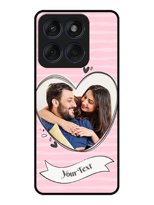 Custom Edge 60 Fusion Custom Glass Phone Case - Vintage Heart Design