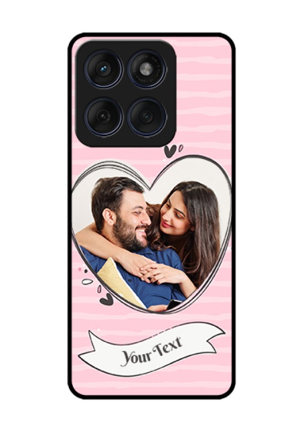 Edge 60 Fusion Custom Glass Phone Case - Vintage Heart Design