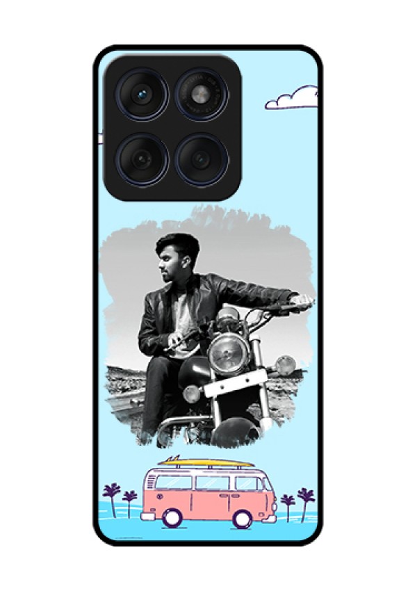 Edge 60 Fusion Custom Glass Phone Case - Travel & Adventure Design