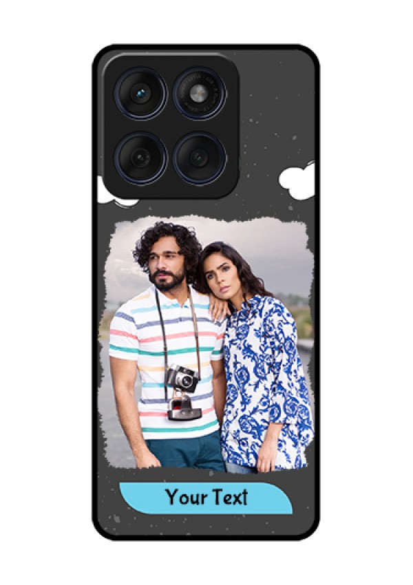 Edge 60 Fusion Custom Glass Phone Case - Splashes With Love Doodles Design