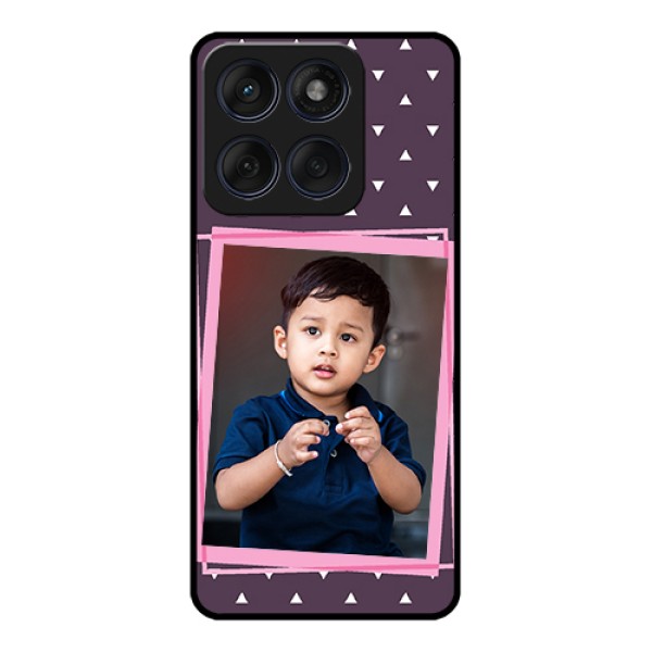 Edge 60 Fusion Custom Glass Phone Case - Triangle Pattern Dotted Design