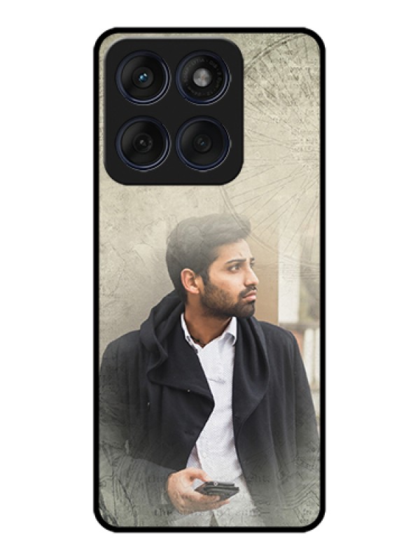 Custom Edge 60 Fusion Custom Glass Phone Case - With Vintage Design