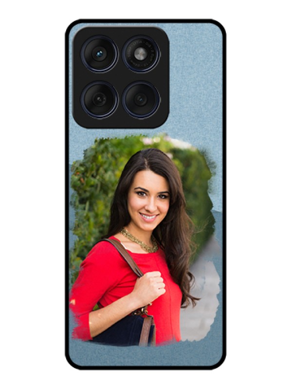 Custom Edge 60 Fusion Custom Glass Phone Case - Grunge Line Art Design