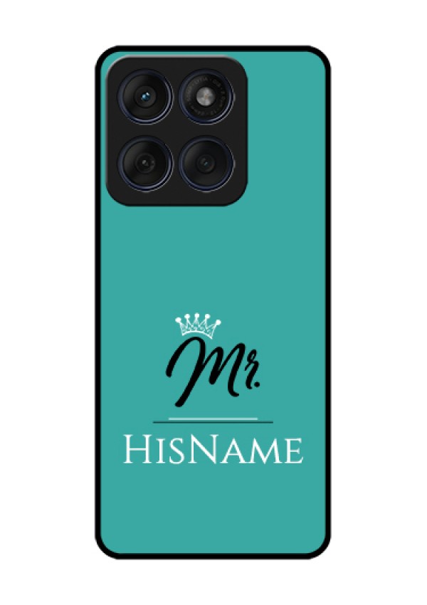 Edge 60 Fusion Custom Glass Phone Case - Mr With Name Design