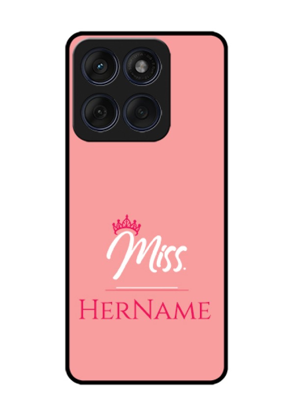 Edge 60 Fusion Custom Glass Phone Case - Mrs With Name Design