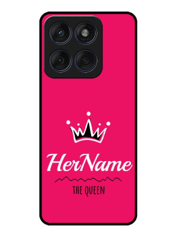 Custom Edge 60 Fusion Custom Glass Phone Case - Queen With Name Design