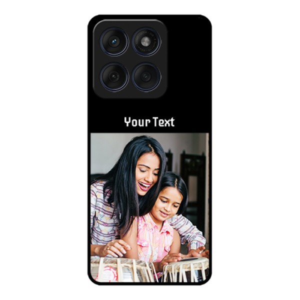 Edge 60 Fusion Custom Glass Phone Case - Photo With Name Design