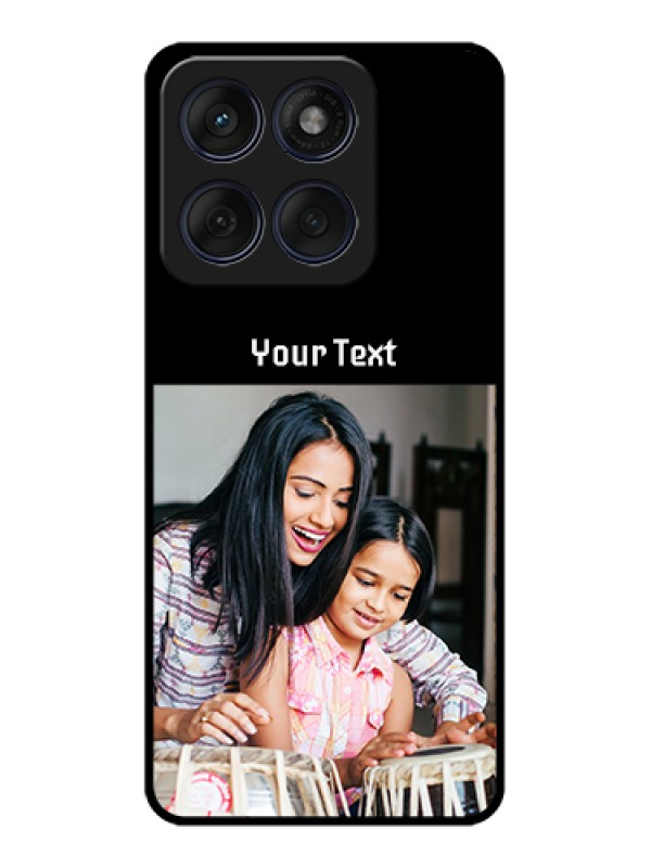 Custom Edge 60 Fusion Custom Glass Phone Case - Photo With Name Design