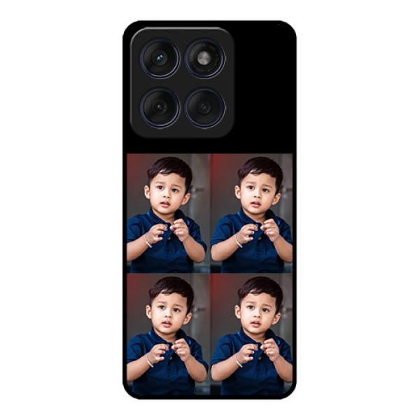 Edge 60 Fusion Custom Glass Phone Case - 4 Image Holder Design