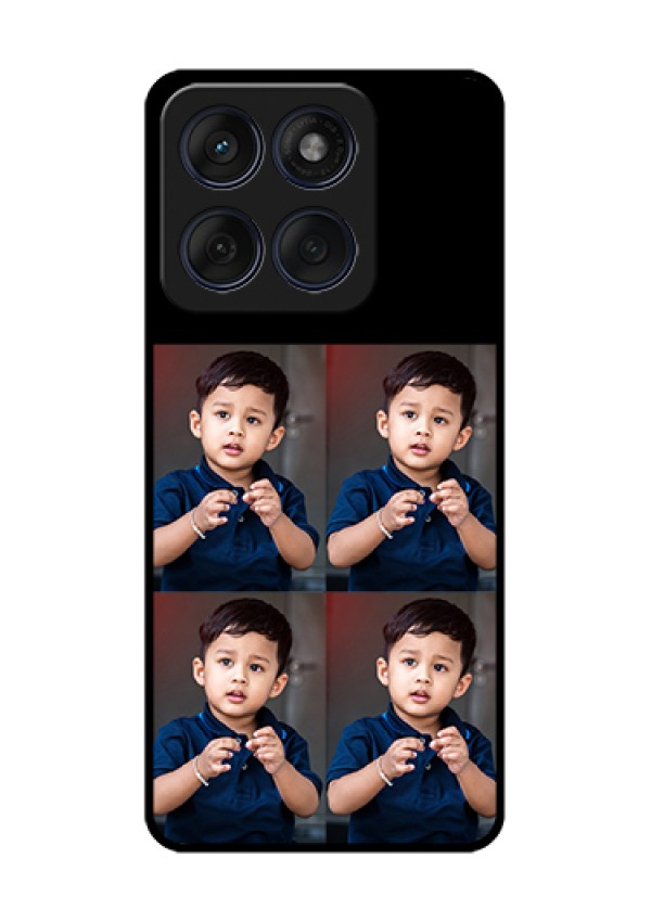 Edge 60 Fusion Custom Glass Phone Case - 4 Image Holder Design