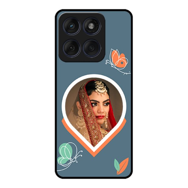 Edge 60 Fusion Custom Glass Phone Case - Droplet Butterflies Design Edge 60 Fusion Custom Glass Phone Case - Droplet Butterflies Design