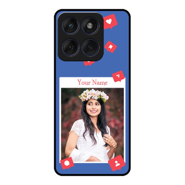 Edge 60 Fusion Custom Glass Phone Case - Like Share And Comment Design Edge 60 Fusion Custom Glass Phone Case - Like Share And Comment Design
