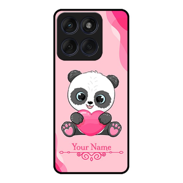 Edge 60 Fusion Custom Glass Phone Case - Cute Panda Design Edge 60 Fusion Custom Glass Phone Case - Cute Panda Design