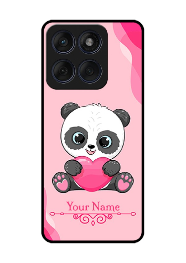 Edge 60 Fusion Custom Glass Phone Case - Cute Panda Design