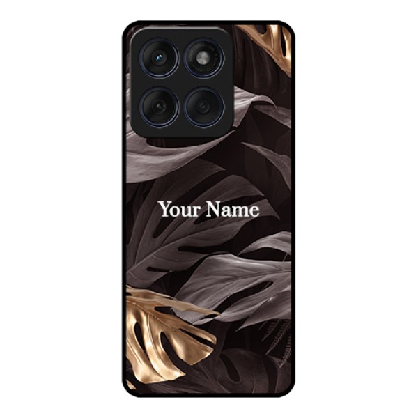 Edge 60 Fusion Custom Glass Phone Case - Wild Leaves Digital Paint Design Edge 60 Fusion Custom Glass Phone Case - Wild Leaves Digital Paint Design