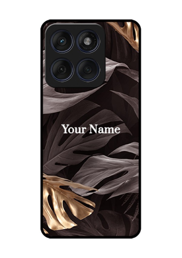 Edge 60 Fusion Custom Glass Phone Case - Wild Leaves Digital Paint Design