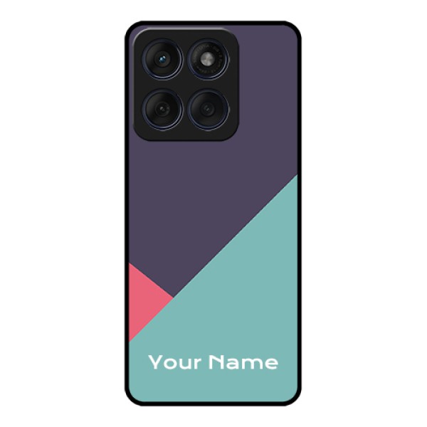 Edge 60 Fusion Custom Glass Phone Case - Tri Color Abstract Design